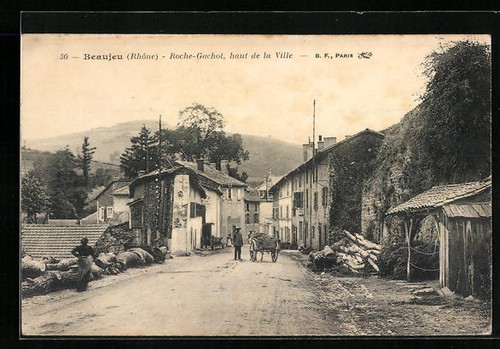 Cpa beaujeu roche - beaujeu,, roche-gachot