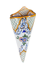 Cornet vase bouquetiere en