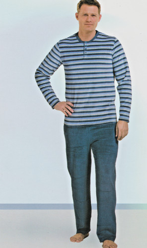Pyjama homme velours col - velours, rond
