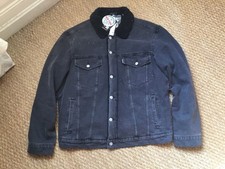 BLOUSON EN JEANS NOIR /
