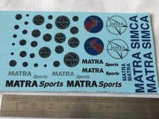Maquette miniatures : decals décalcomanies Marra Sport. échelles variées 1/43