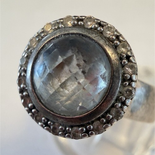 Bague sertie argent - , 925