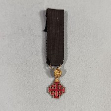 VATICAN REDUCTION DE LA MEDAILLE DE L'ORDRE DU ST SEPULCRE DE JERUSALEM MINIATUR