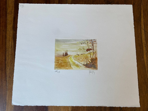 Lithographie signe kerfily - lithographie,