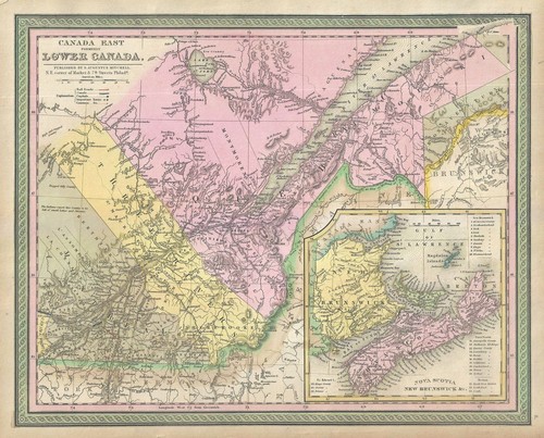1849 mitchell map quebec - mitchell,