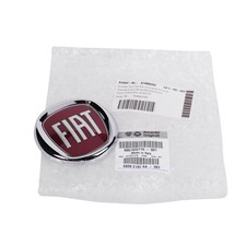 Emblème Logo d'origine Fiat avant argenté rouge blanc broché 500 51932710