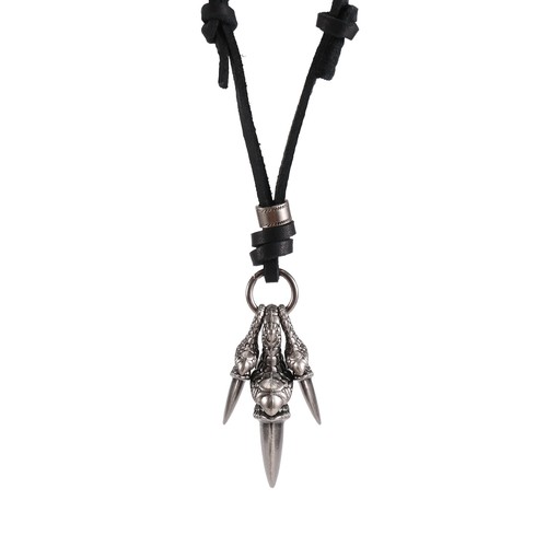 Alliage cuir pendentif collier - cuir,