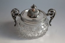 Ancien sucrier cristal taillé