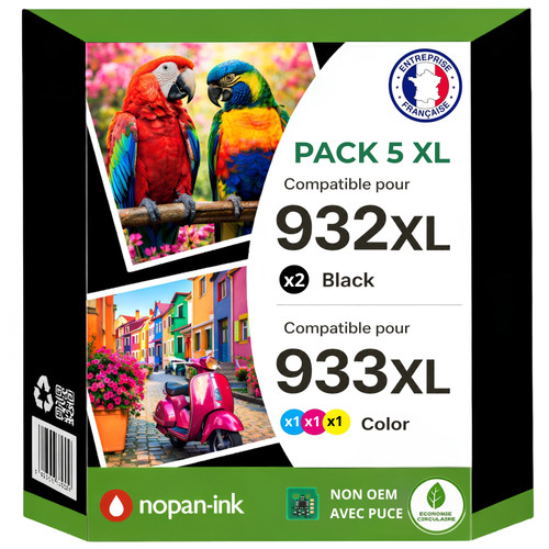 Pack cartouches 932xl - 5, 933xl