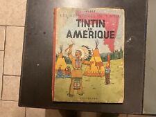 TINTIN en Amerique EO 1945 B1 casterman dos rouge CAHIER  SOLIDAIRE