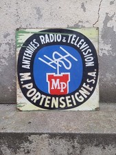 PORTENSEIGNE Antennes tôle ancienne Collection Louviers Radio Télévision 
