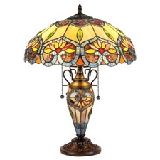 Tiffany Style Floral 3 Bulb