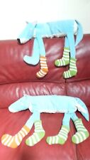 lot 2 grands doudou peluches chien loup bleu ikea 60 cm