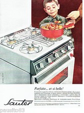 PUBLICITE ADVERTISING 096  1963  Sauter  cuisinière gaz
