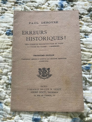 Erreurs historiques paul - historiques,