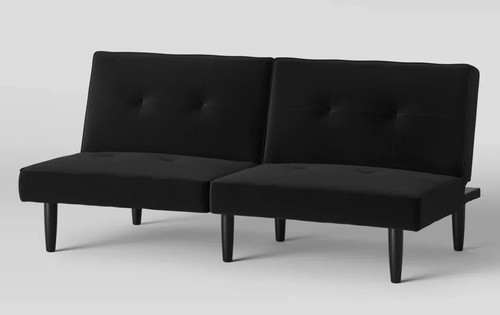 Black futon sofa room - black,
