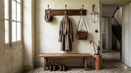Ancien porte manteaux - porte,