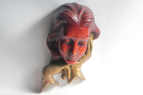 Masque mural visage - masque, femme