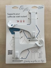Kit de 2 supports pour tringle à rideaux spécial coffre de volet