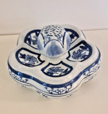 Boîte en Céramique Bleu et