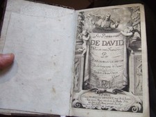 Lot Livres anciens , 1660, EO,  1  Volume, Psevmes de David, complet