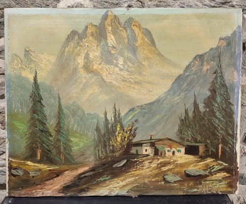 Huile sur toile signée - ,