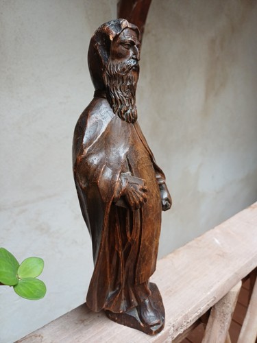 Saint paul bois sculpté xvii - bois,