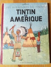 TINTIN EN AMERIQUE B1 1947 DOS ROUGE BON ETAT