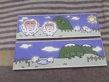 2 Carrelage Plinthe MOUTONS PRAIRIE CAMPAGNE DIY Terre Carreau Ancien Deco