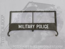 POCHOIR MARQUAGE STENCIL MILITARY POLICE PAREBRISE  . JEEP WILLYS GPW US WW2