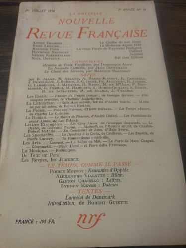 Nouvelle revue française - la,