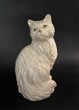 Sujet en porcelaine Anglaise - Chat grandeur nature - 34 cm