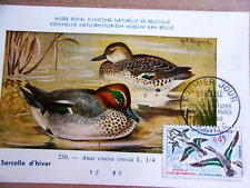 FRANCE CARTE MAXIMUM 1960 OISEAUX "SARCELLE D 'HIVER"