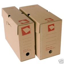 5 boîtes archives : 25 x 33 x 10 cm