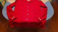 RARE CHEMISE ROUGE 1950 ROCKABILLY GOLDEN NEEDLE MANHATTHAN T S M. IN USA B ETAT