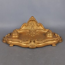 Ancien Calame In Bronze Doré