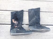 Vintage LOÏS NATIVE AMERICAN SUEDE LEATHER BOOTS Hippie Boho Denim Levis Lee