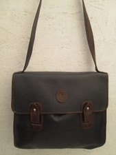 TRUSSARDI sac à main en toile et cuir besace bandoulière vintage bag à saisir 