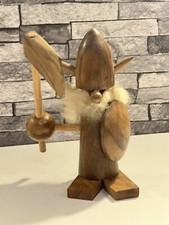 Figurine Vintage Design Scandinave Viking Teck 