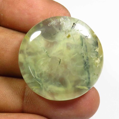 Vert prehnite rond cabochon - prehnite, 26