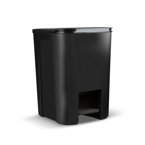 Poubelle pédale 25l noire - pédale,