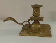 Bougeoir à main XIXe en Laiton