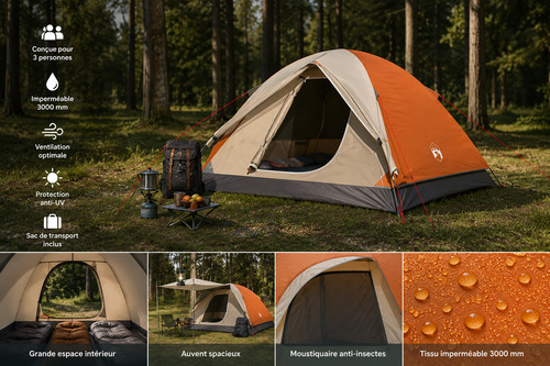 Tente camping personnes - camping,