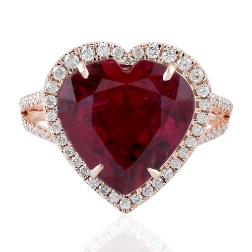 Forme coeur rose - rose, rubylite