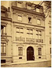 France, Paris, Maison Rue Vernet, Architecte  Paul Sedille Vintage albumen print