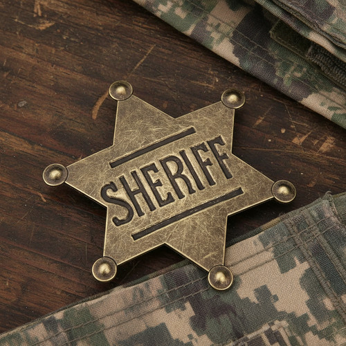 Etoile sheriff badge ou - badge,