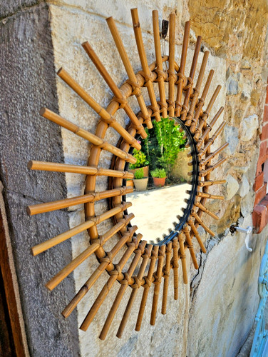 Vintage miroir soleil en - vintage,