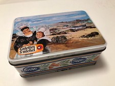 BOITE EN METAL GALETTES SAINT-MICHEL ANNEES 80