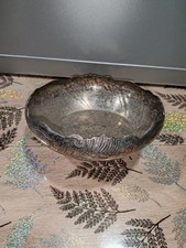 Ancien Centre de Table Plat Art De Table Coupelles Déco Métal Argenté 