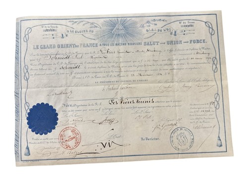 Diplôme maçonnique godf - diplôme,
